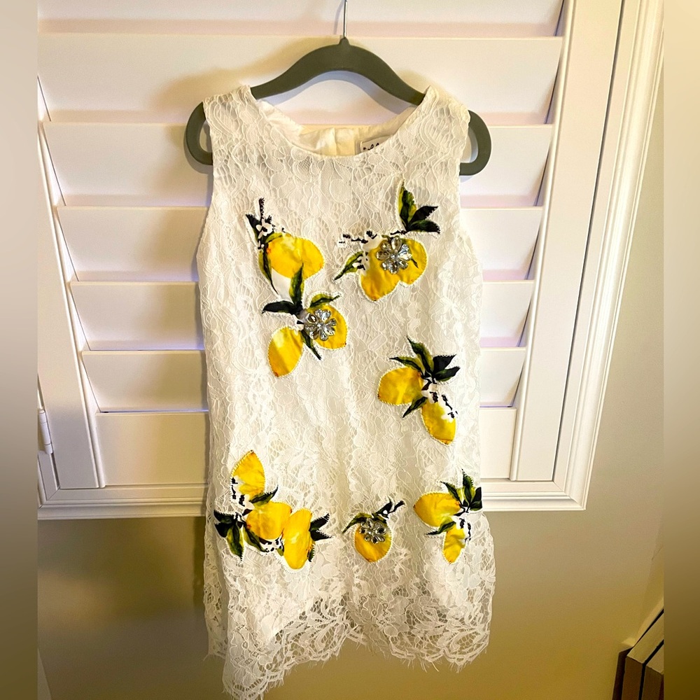 Lola and the Boys - Crystal Lemon Lace Dress